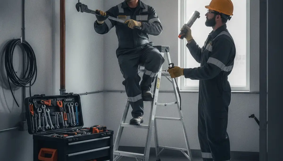 Atlanta, GA emergency plumber repairing a burst pipe for fast same-day plumbing service