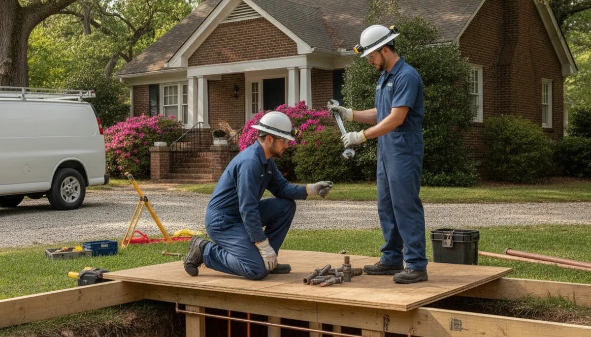 Atlanta GA plumbing repair team responding to an emergency plumbing service call