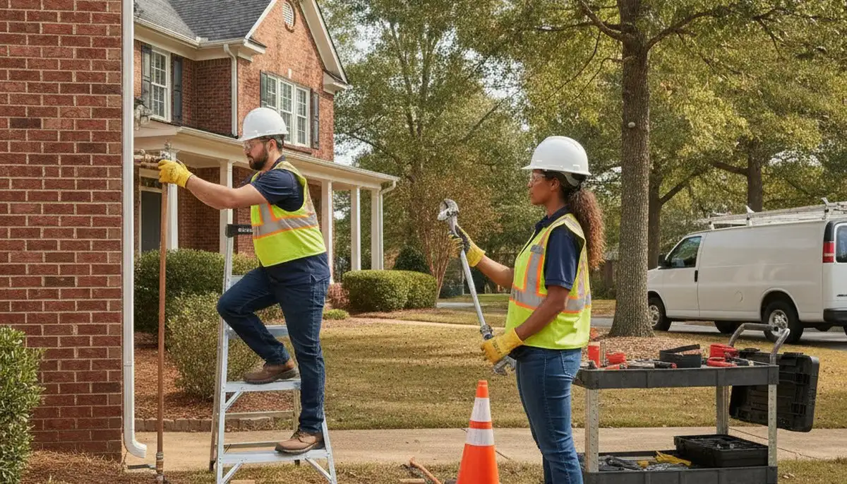 Atlanta, GA plumbing repair team providing emergency service for residential and commercial leaks