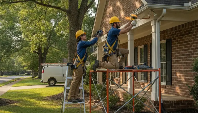 Plumber repairing a leak in Atlanta, GA for emergency plumbing service