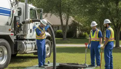 Atlanta plumber pumping septic tank for Atlanta, GA homes on emergency service call